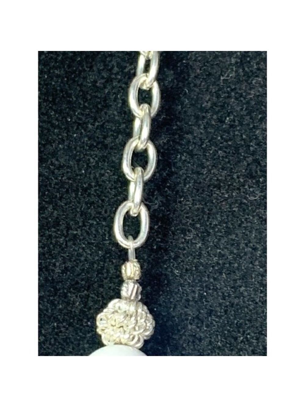 Vintage Ceramic and Glass Beaded Necklace - Picture 6 of 9